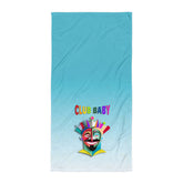 Close-up of the soft and absorbent texture of the Woodland Creatures Bath Towel.